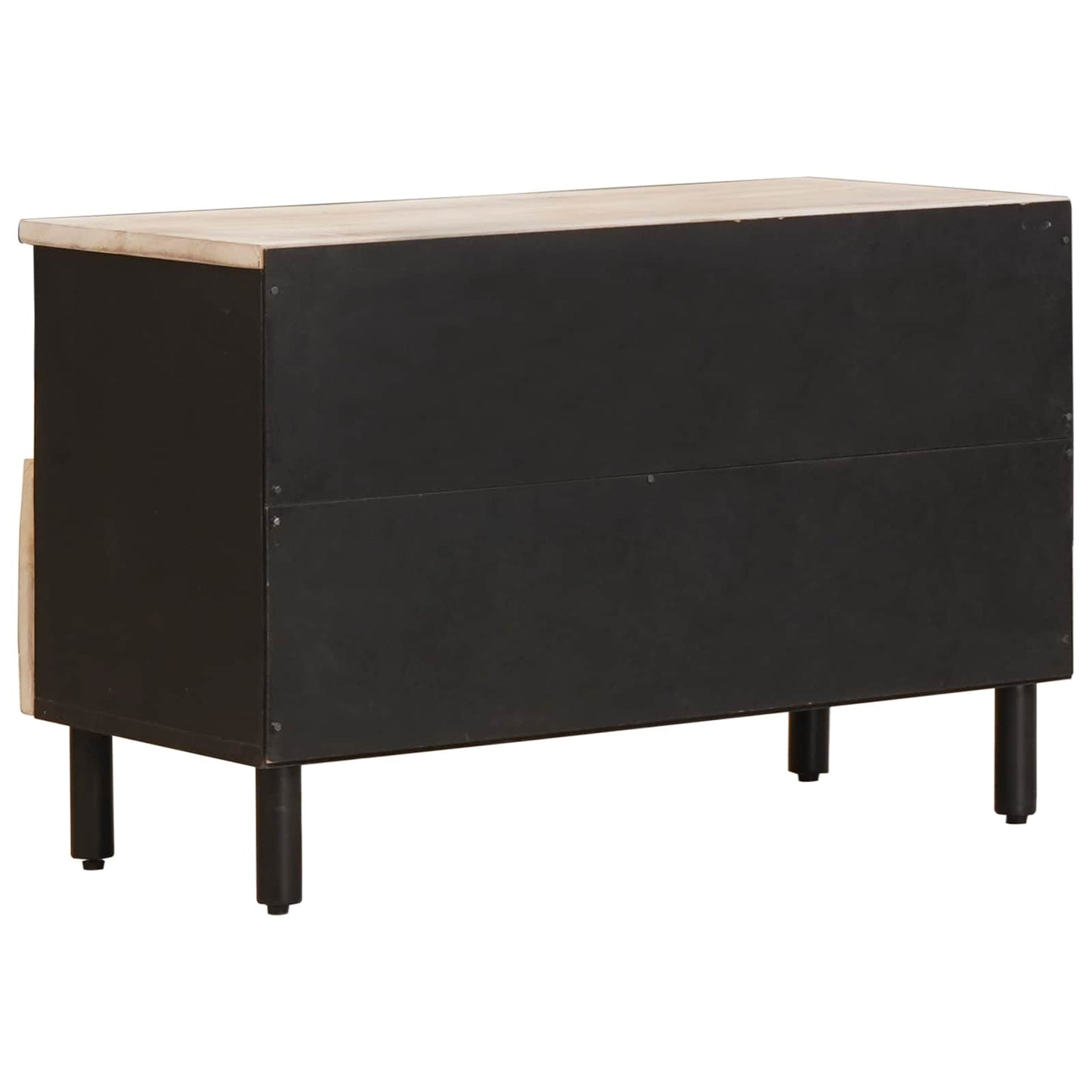 vidaXL TV Cabinet White Wash Finish 70 x 33 x 46 cm Solid Mango Wood 5