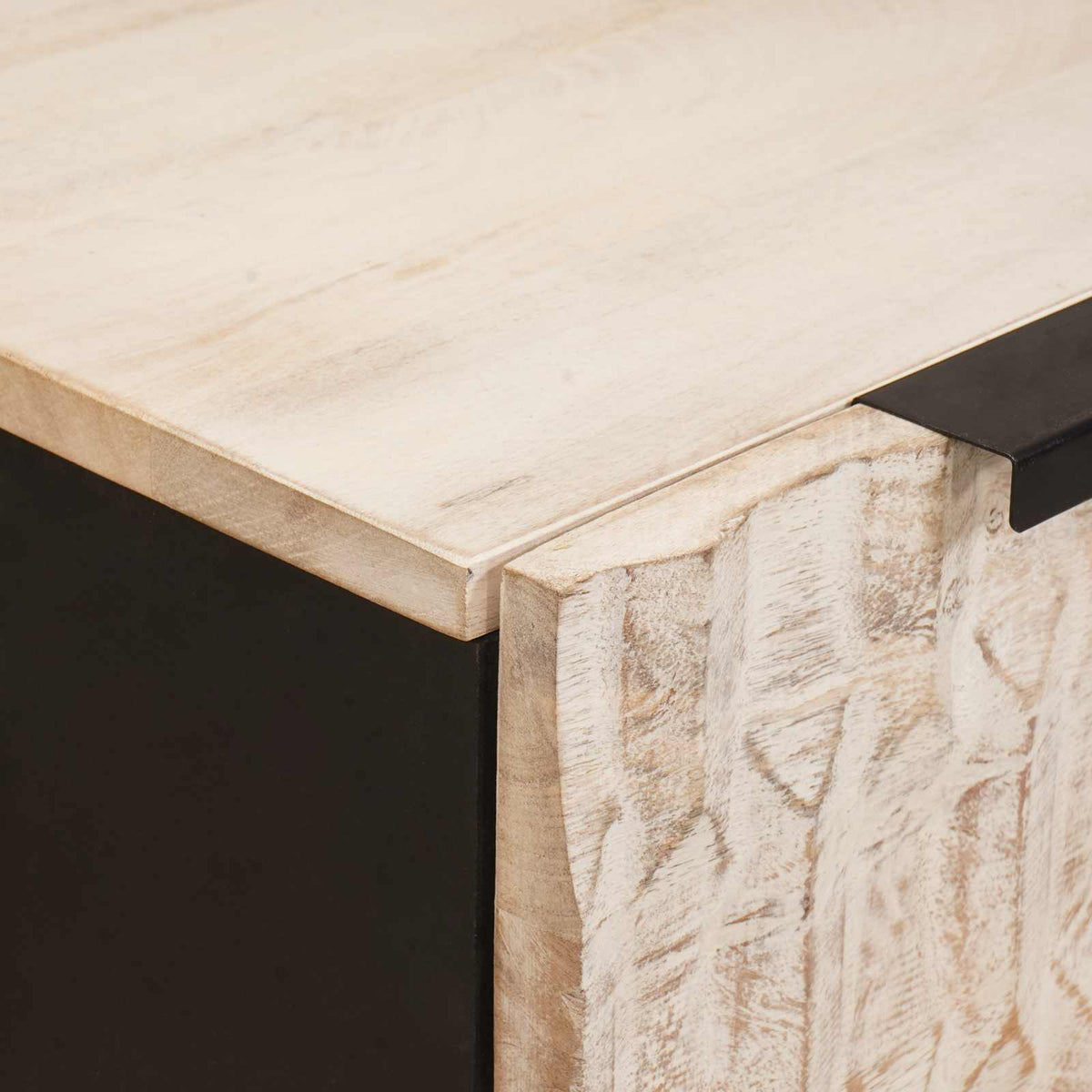 vidaXL Coffee Table White 80 x 50 x 40 cm Solid Mango Wood 6