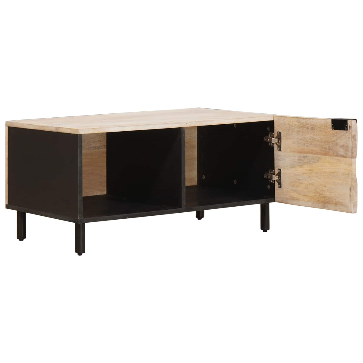 vidaXL Coffee Table White 80 x 50 x 40 cm Solid Mango Wood 2