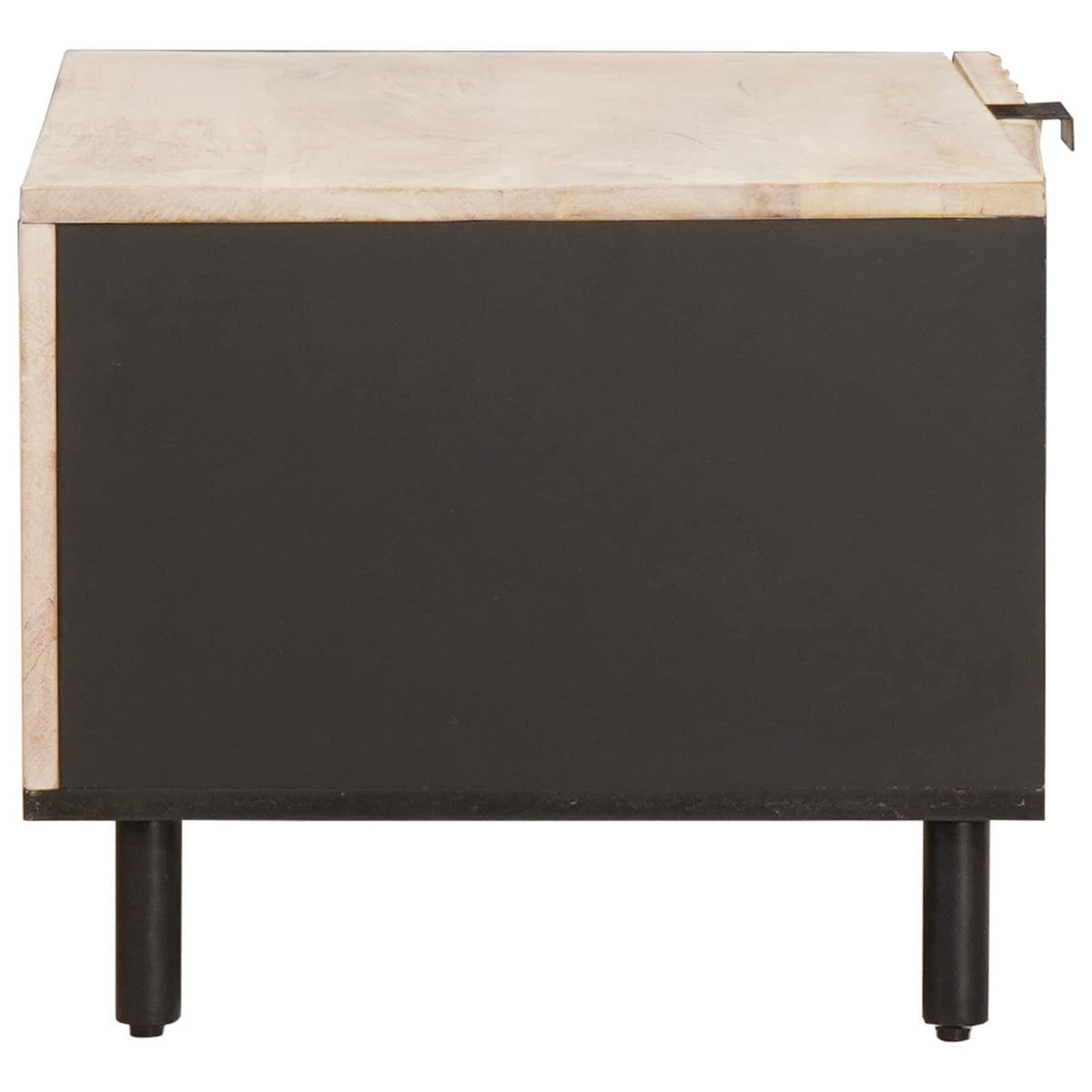 vidaXL Coffee Table White 80 x 50 x 40 cm Solid Mango Wood 4