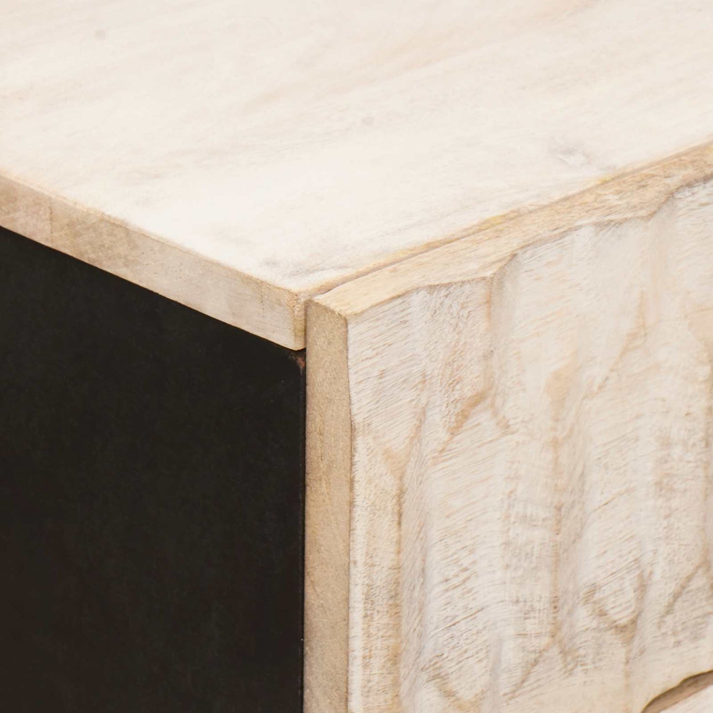 vidaXL Bedside Cabinet White 50 x 33 x 62 cm Solid Mango Wood 6