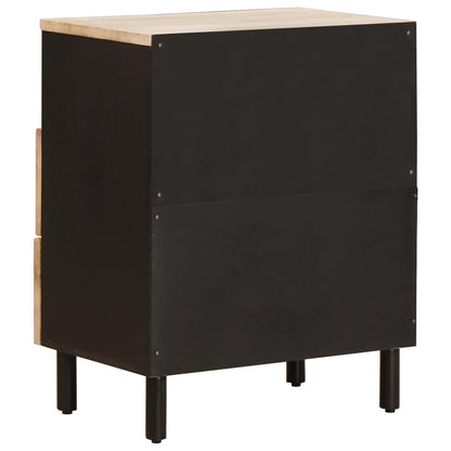 vidaXL Bedside Cabinet White 50 x 33 x 62 cm Solid Mango Wood 5