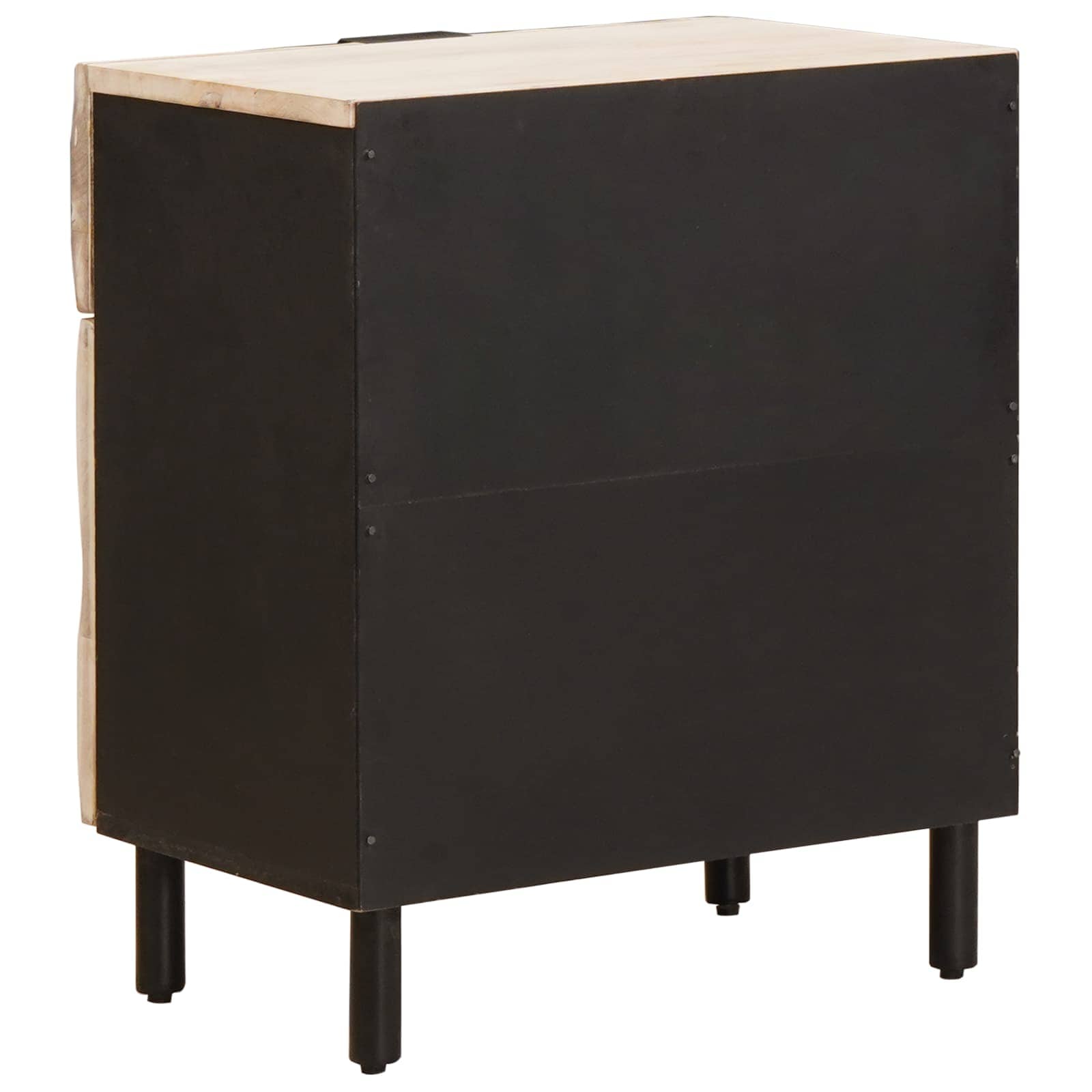vidaXL Bedside Cabinet White 50 x 33 x 60 cm Solid Mango Wood 5