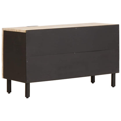 vidaXL TV Cabinet White Wash Finish 80 x 33 x 46 cm Solid Mango Wood 5