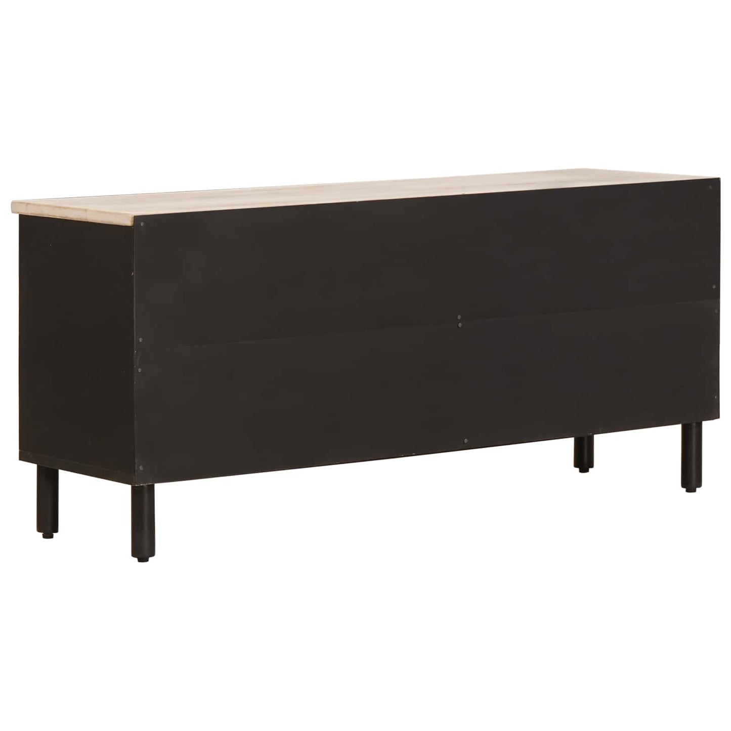 vidaXL TV Cabinet White Wash Finish 100 x 33 x 46 cm Solid Mango Wood 5