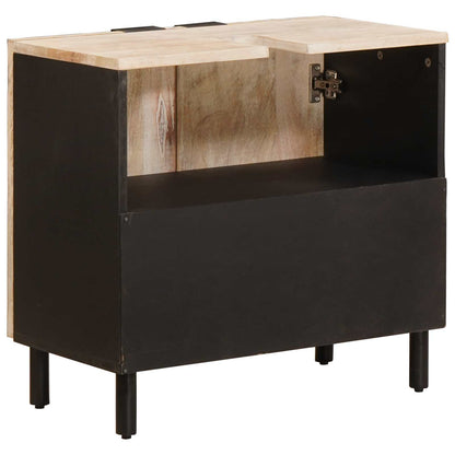 vidaXL Bathroom Sink Cabinet White 62 x 33 x 58 cm Solid Mango Wood 5