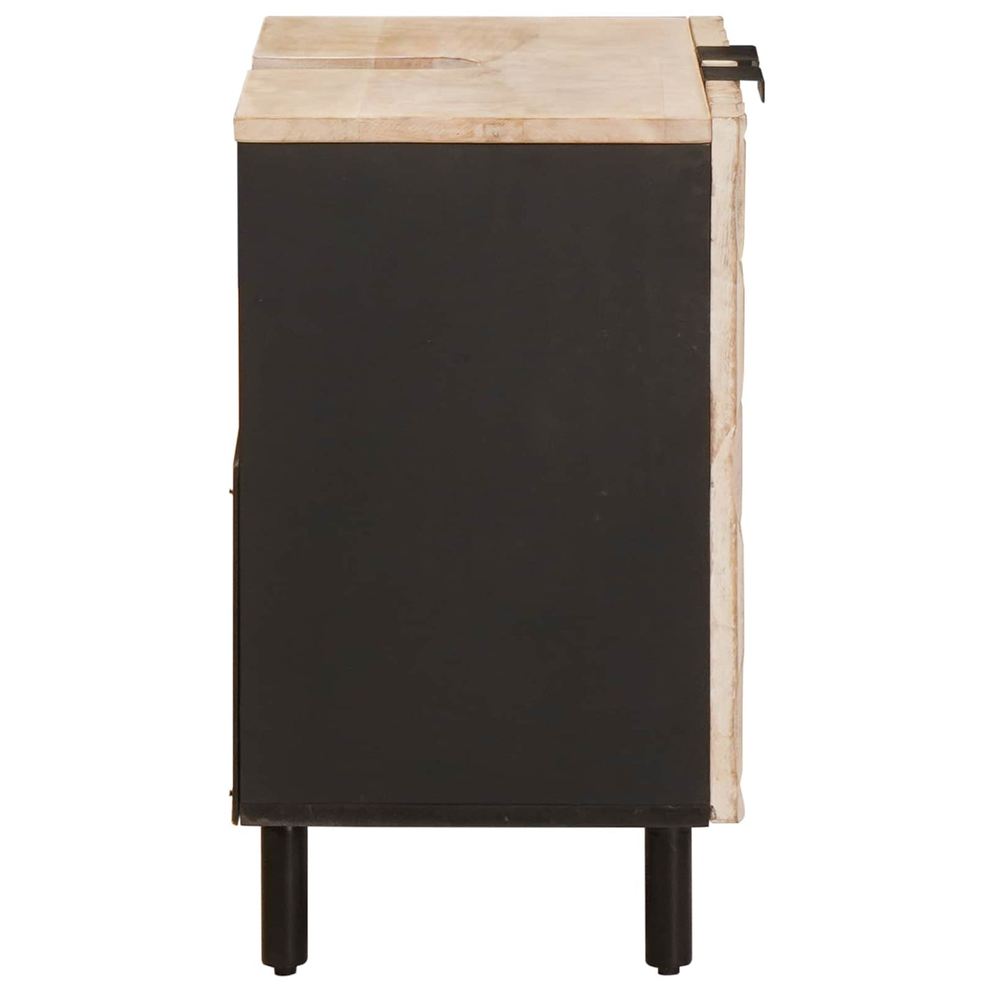 vidaXL Bathroom Sink Cabinet White 62 x 33 x 58 cm Solid Mango Wood 4