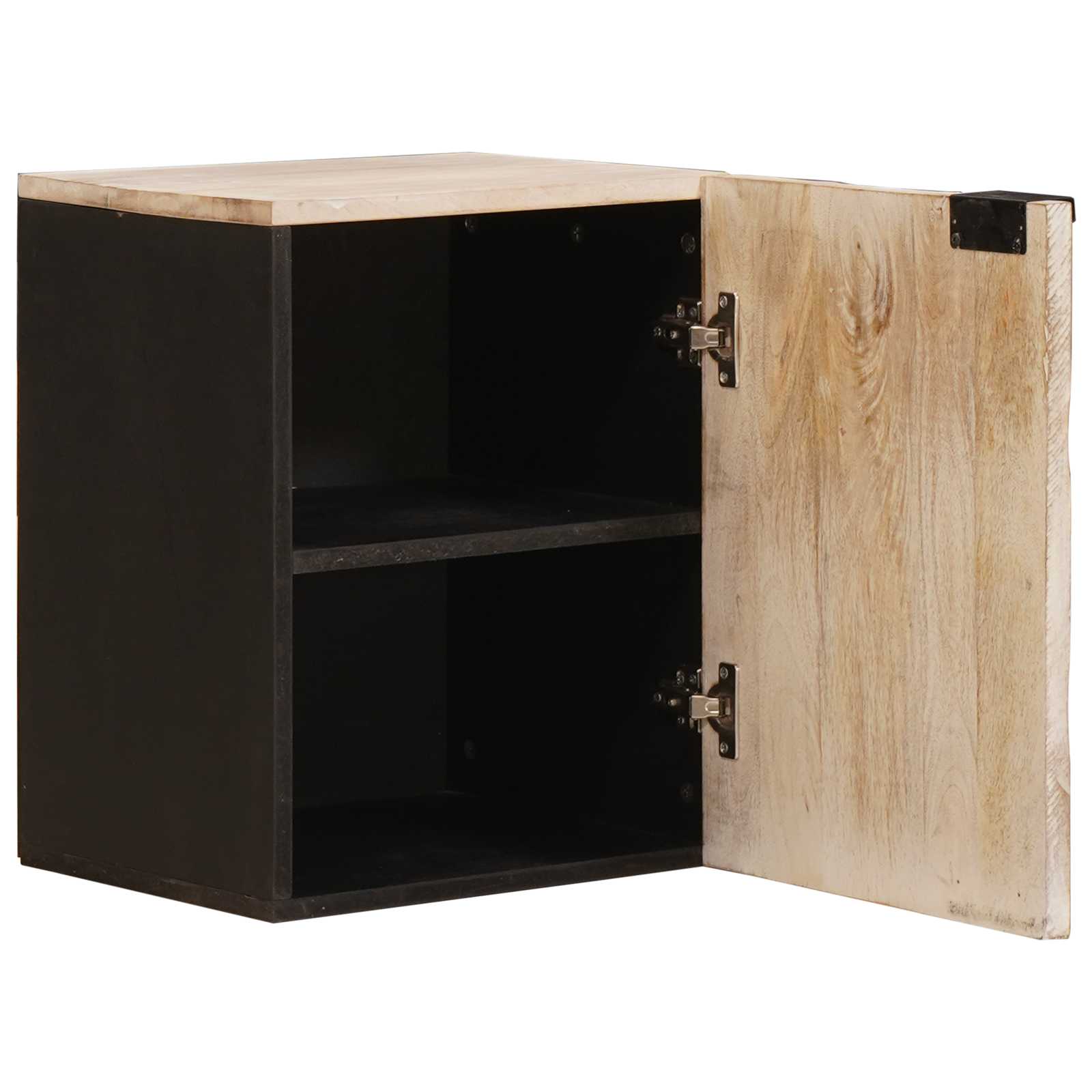 vidaXL Bathroom Hanging Cabinet White 38 x 33 x 48 cm Solid Mango Wood 2