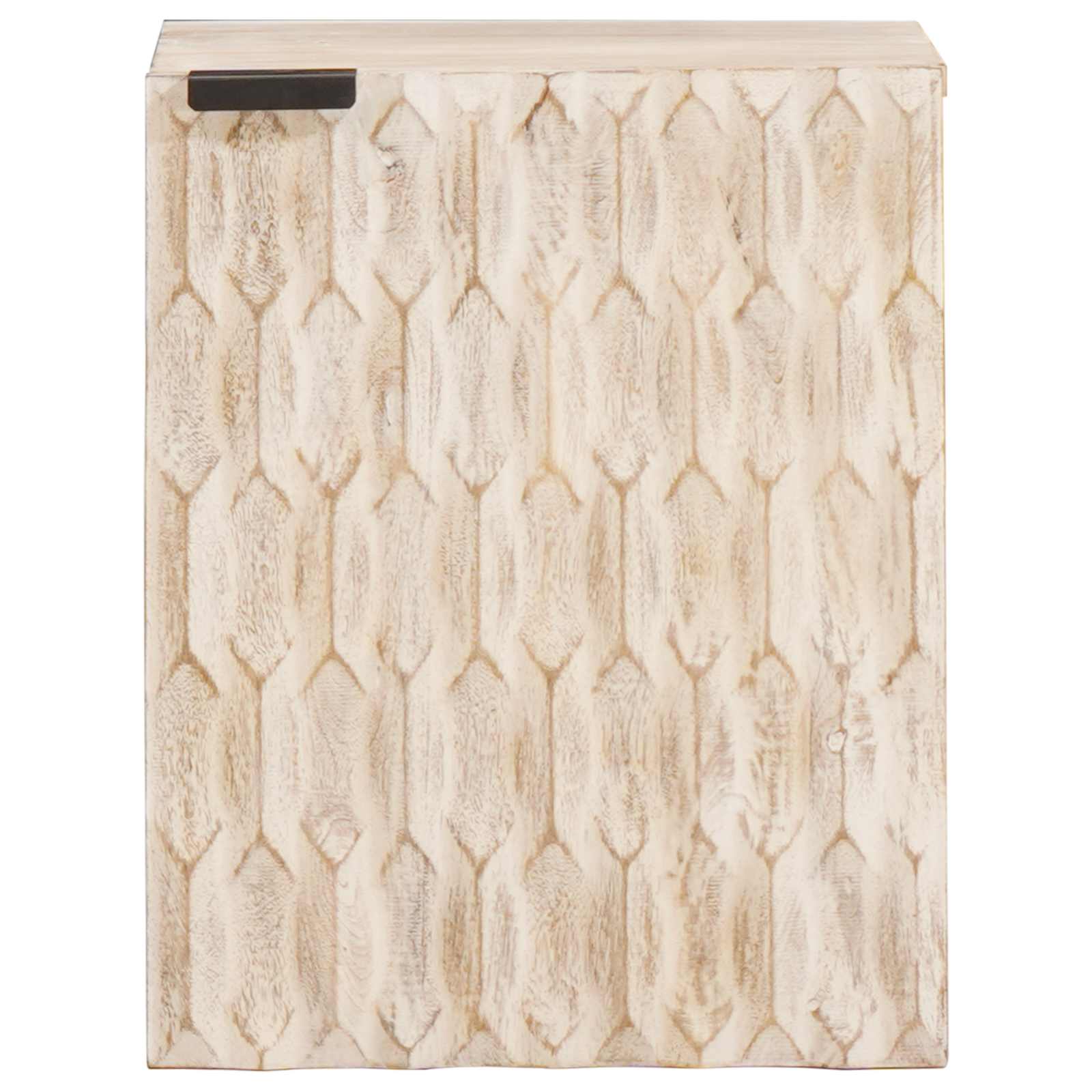 vidaXL Bathroom Hanging Cabinet White 38 x 33 x 48 cm Solid Mango Wood 3