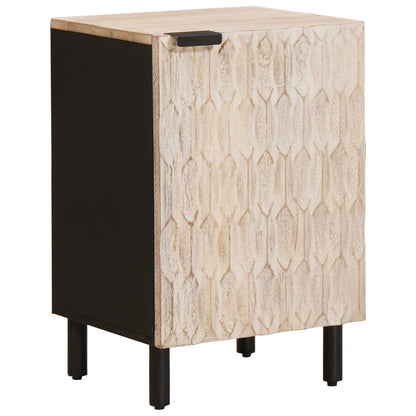 vidaXL Bathroom Cabinet White 38 x 33 x 58 cm Solid Mango Wood 1