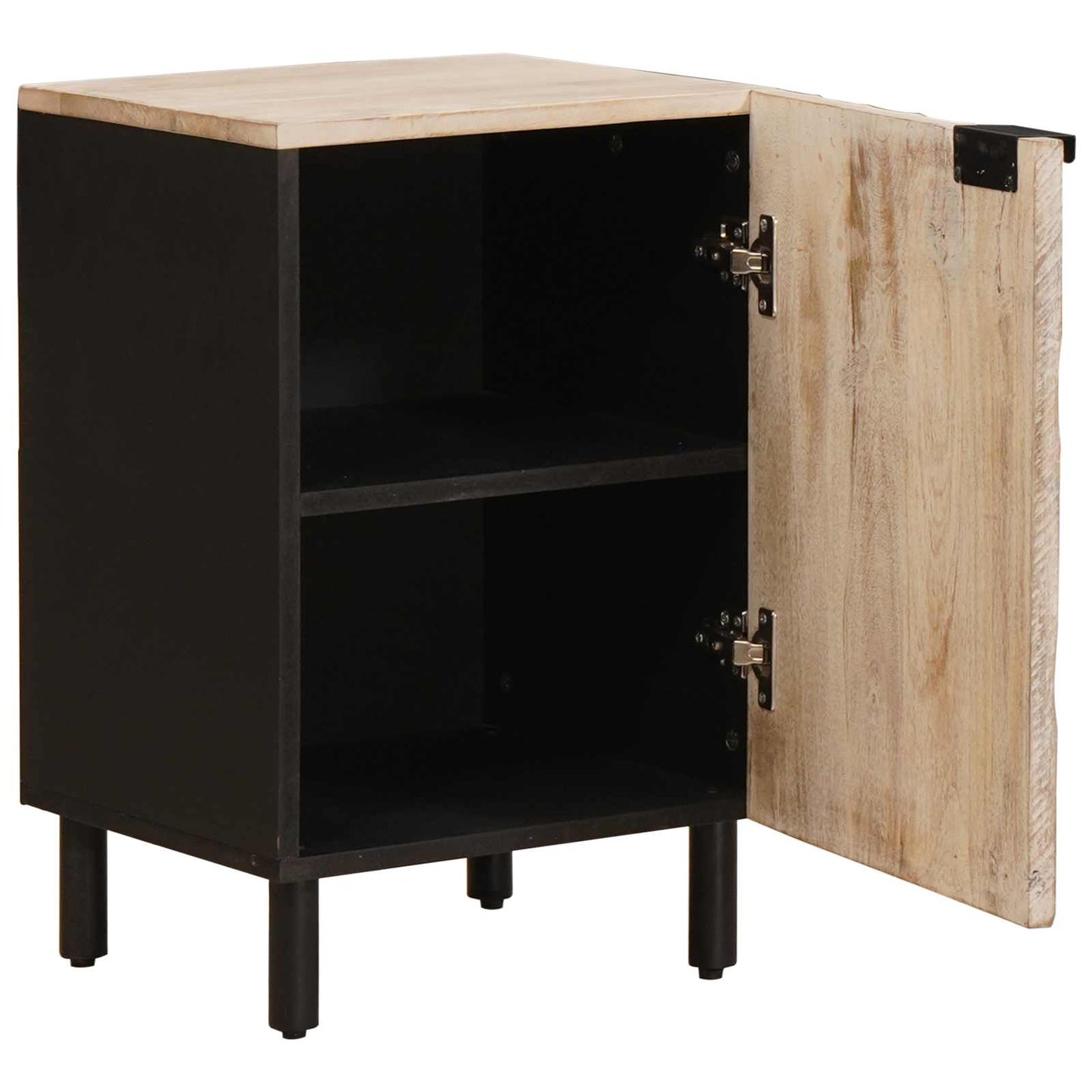vidaXL Bathroom Cabinet White 38 x 33 x 58 cm Solid Mango Wood 2