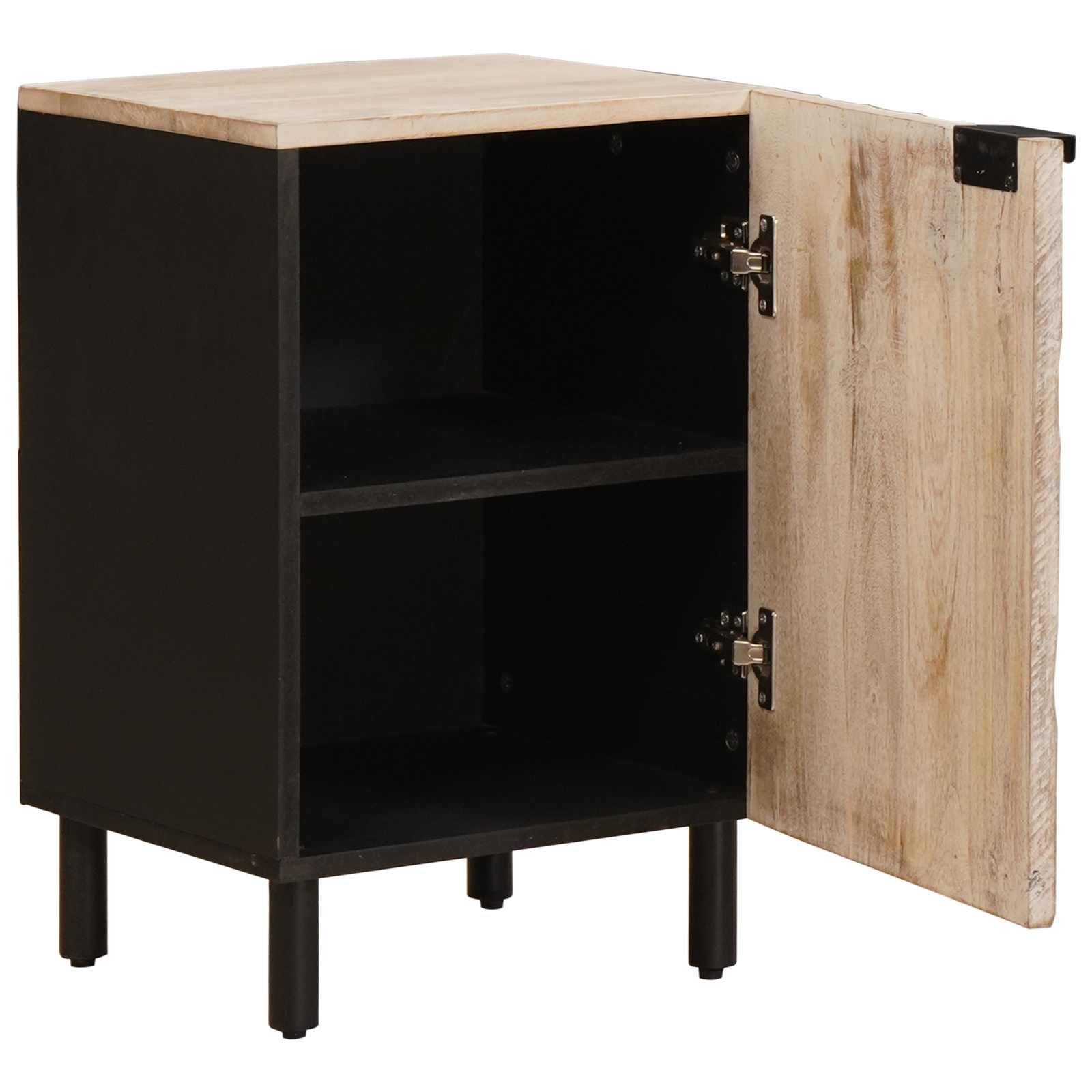vidaXL Bathroom Cabinet White 38 x 33 x 58 cm Solid Mango Wood 2