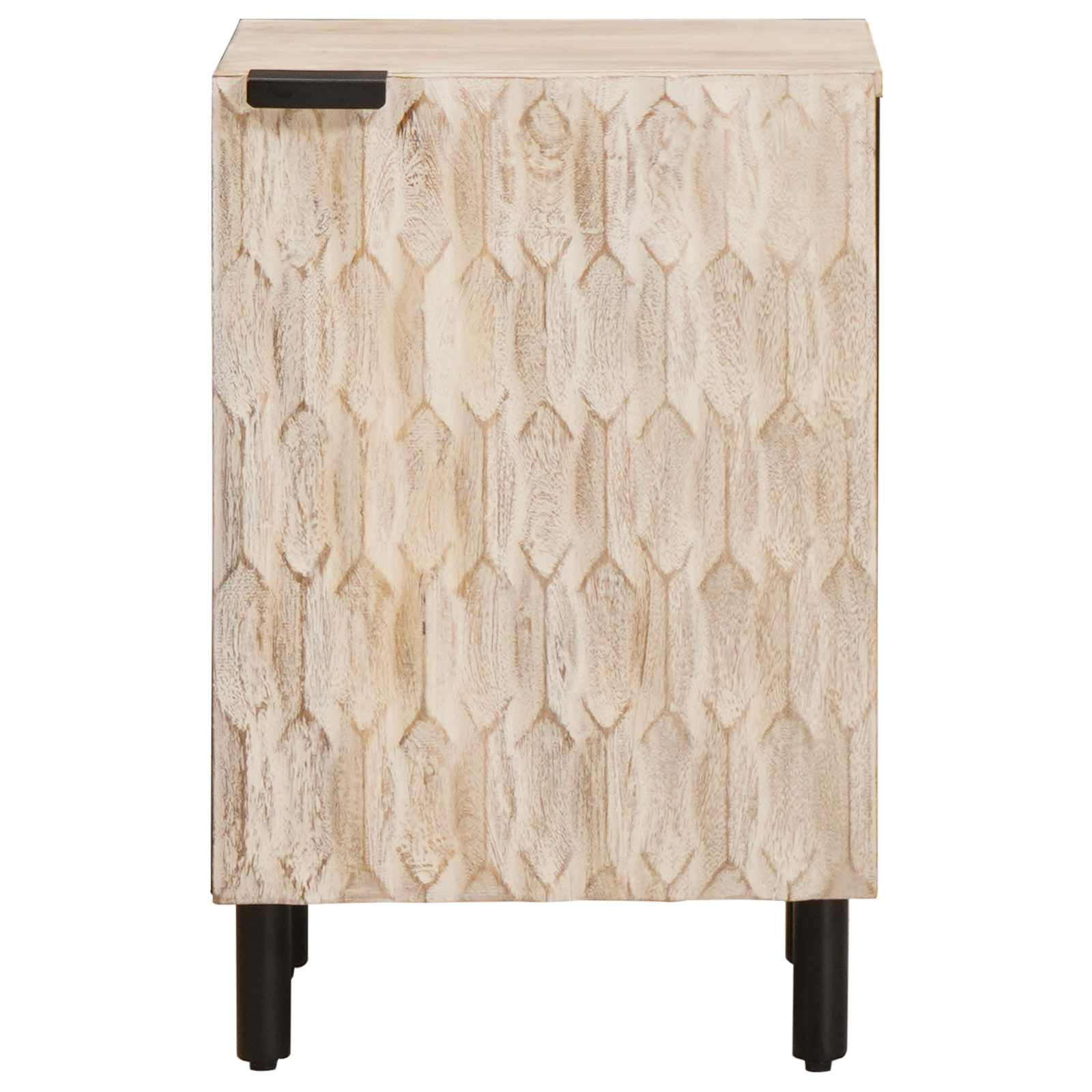 vidaXL Bathroom Cabinet White 38 x 33 x 58 cm Solid Mango Wood 3