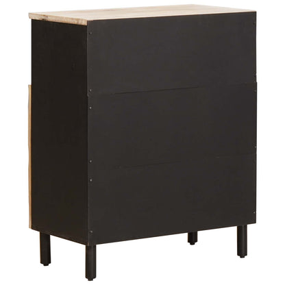 vidaXL Sideboard White Wash Finish 60 x 33 x 75 cm Solid Mango Wood 5