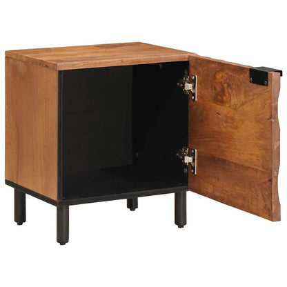 vidaXL Bedside Cabinet 2 pcs Brown 40 x 33 x 46 cm Solid Mango Wood 3