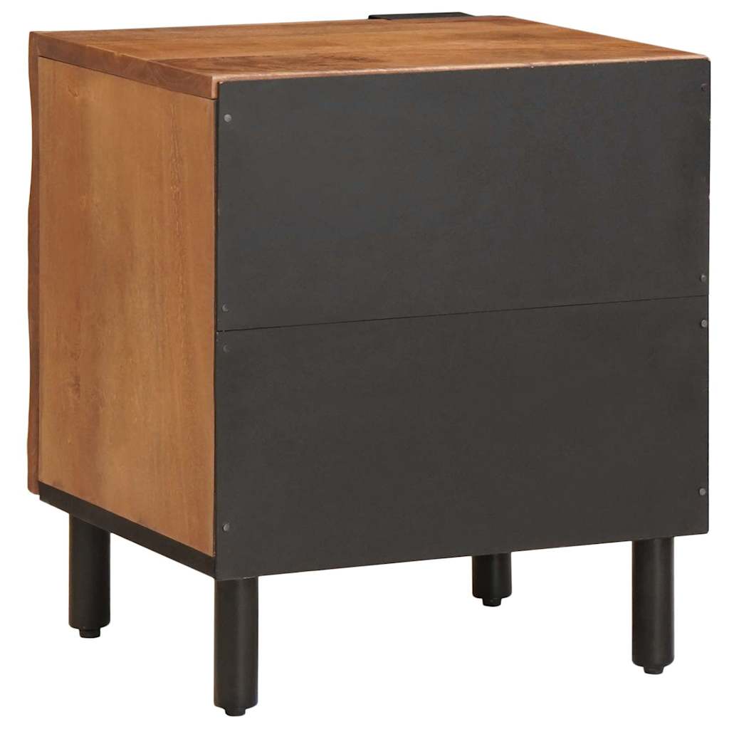 vidaXL Bedside Cabinet 2 pcs Brown 40 x 33 x 46 cm Solid Mango Wood 6