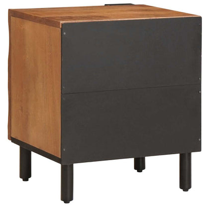 vidaXL Bedside Cabinet 2 pcs Brown 40 x 33 x 46 cm Solid Mango Wood 6