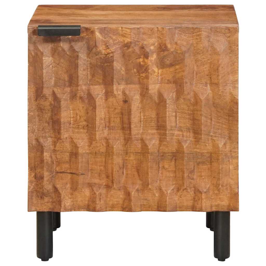 vidaXL Bedside Cabinet 2 pcs Brown 40 x 33 x 46 cm Solid Mango Wood 4