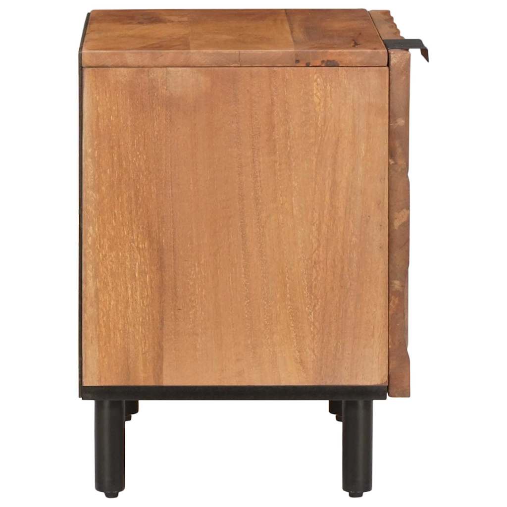 vidaXL Bedside Cabinet 2 pcs Brown 40 x 33 x 46 cm Solid Mango Wood 5