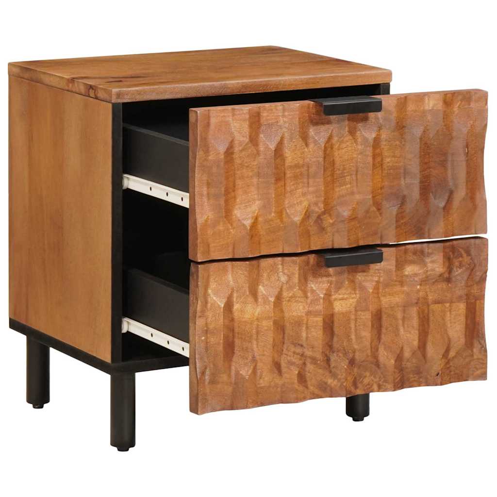 vidaXL Bedside Cabinet Brown 40 x 33 x 46 cm Solid Mango Wood 2