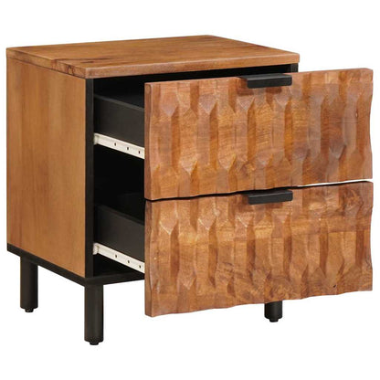 vidaXL Bedside Cabinet Brown 40 x 33 x 46 cm Solid Mango Wood 2