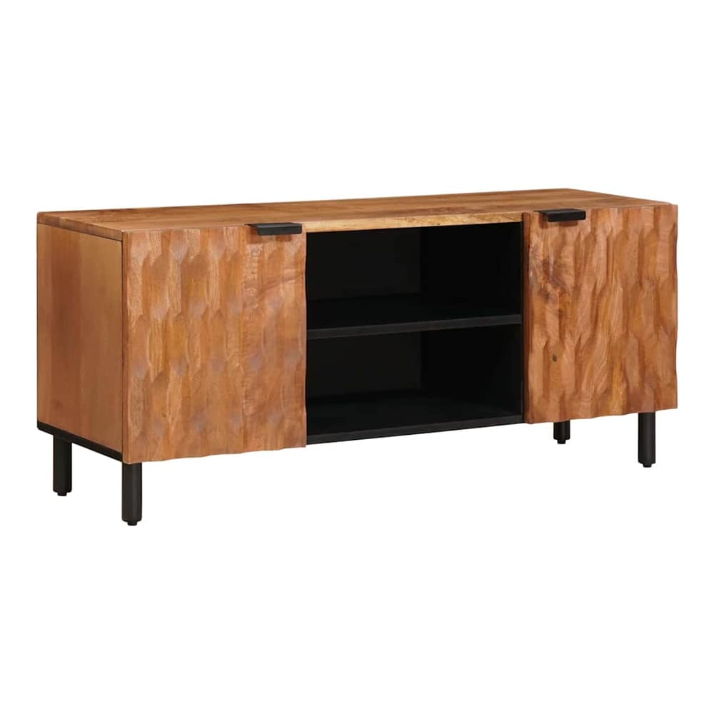 TV Cabinet with Shelf 105 x 33 x 46 cm Acacia brown finish