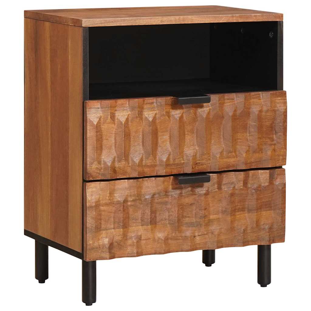 vidaXL Bedside Cabinet Brown 50 x 33 x 62 cm Solid Mango Wood 1