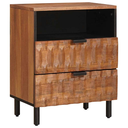 vidaXL Bedside Cabinet Brown 50 x 33 x 62 cm Solid Mango Wood 1