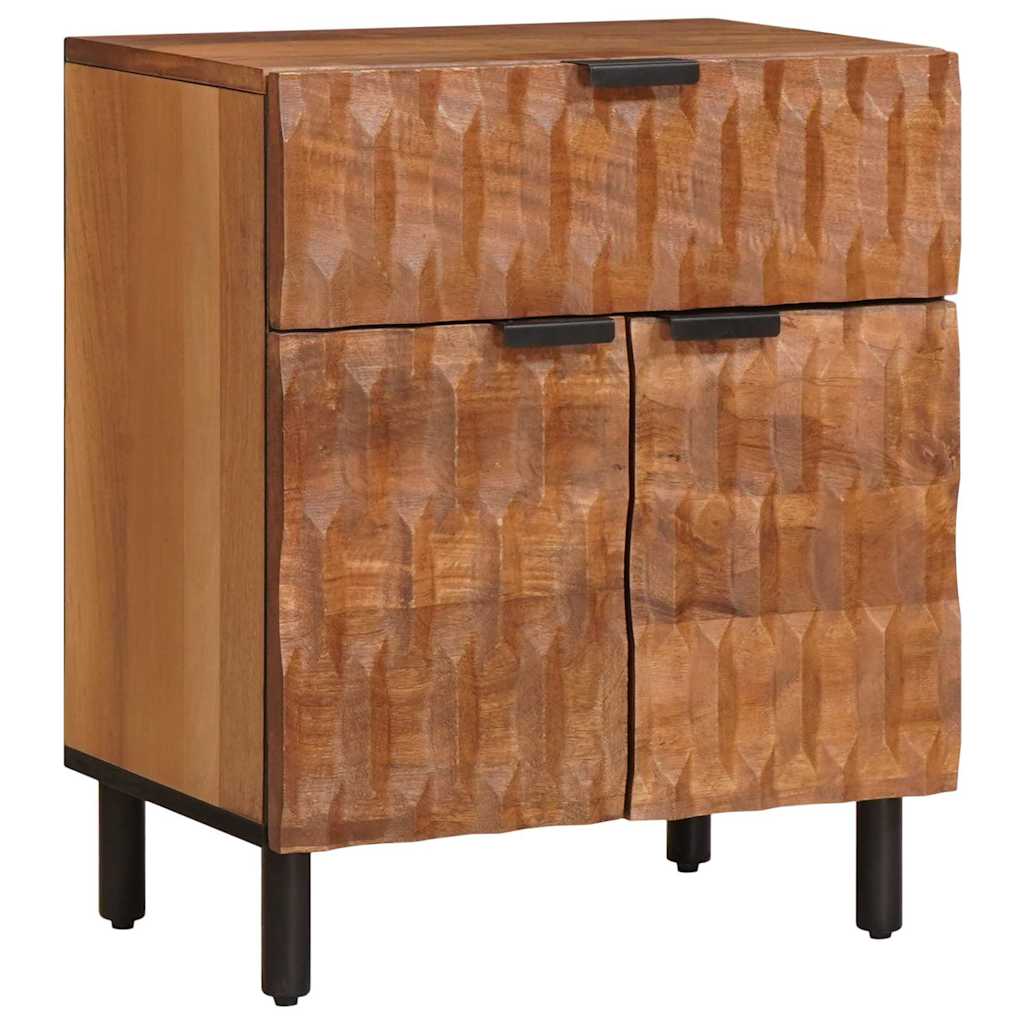 vidaXL Bedside Cabinet Brown 50 x 33 x 60 cm Solid Mango Wood 1