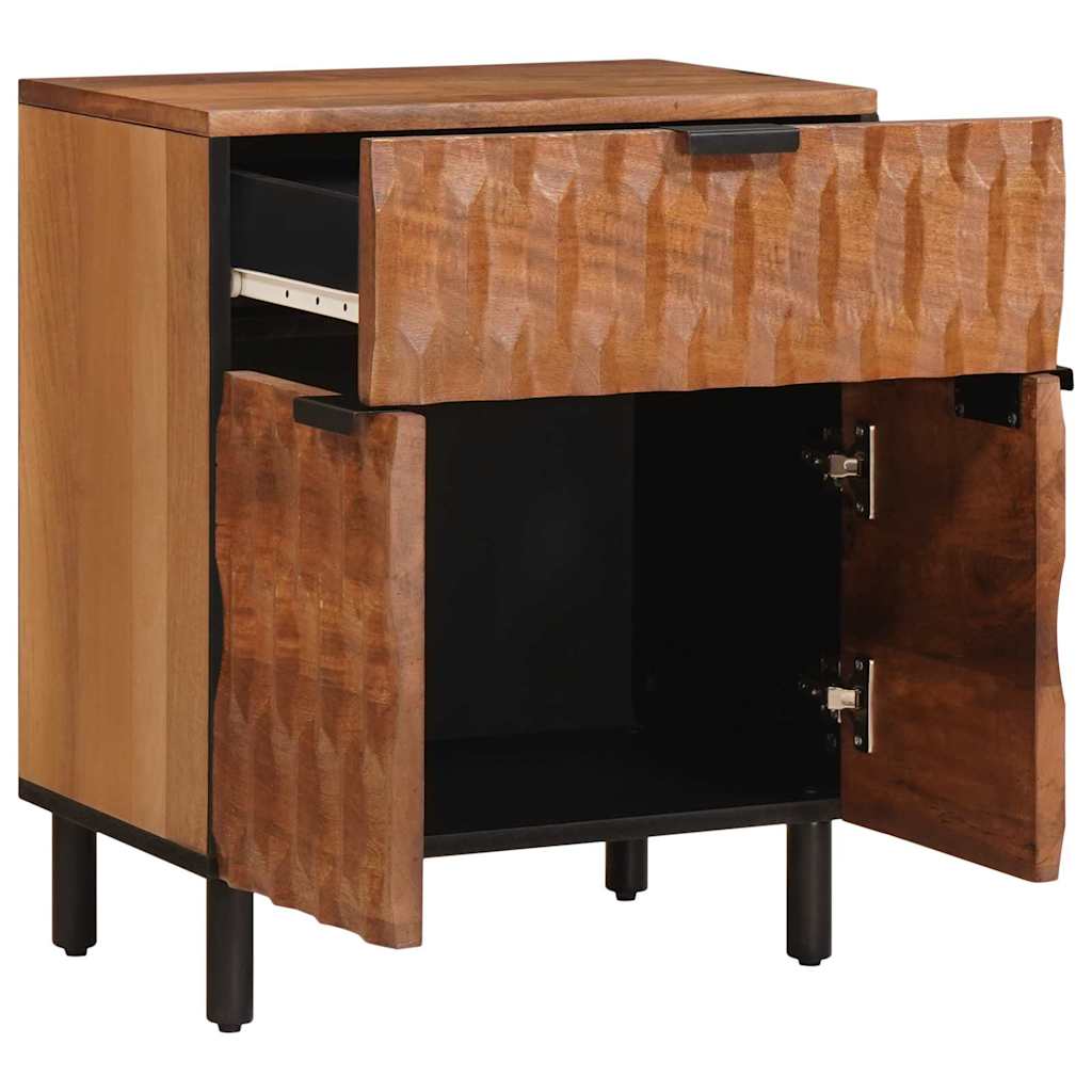 vidaXL Bedside Cabinet Brown 50 x 33 x 60 cm Solid Mango Wood 2
