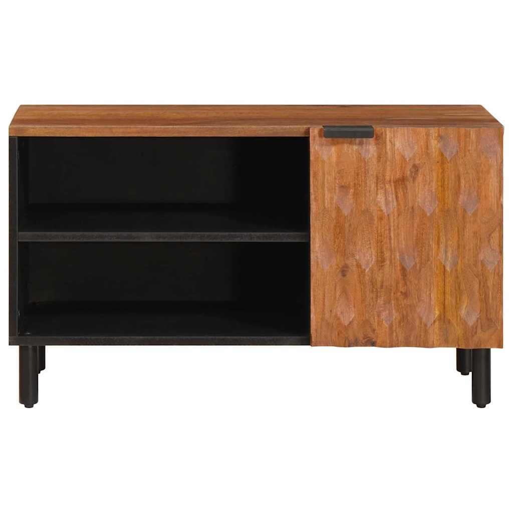 vidaXL TV Cabinet Acacia Brown Finish 80 x 33 x 46 cm Solid Mango Wood 3