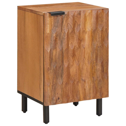 Bathroom Cabinet White 38 x 33 x 58 cm Solid Mango Wood Acacia brown finish