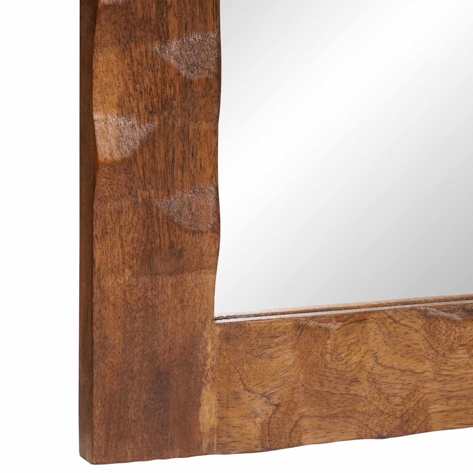vidaXL Bathroom Mirror Acacia Brown Finish 50 x 70 x 2.5 cm 4
