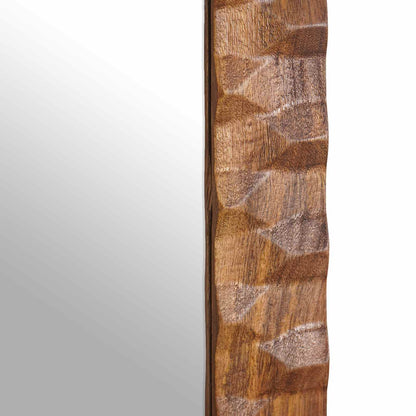 vidaXL Bathroom Mirror Acacia Brown Finish 50 x 70 x 2.5 cm 5