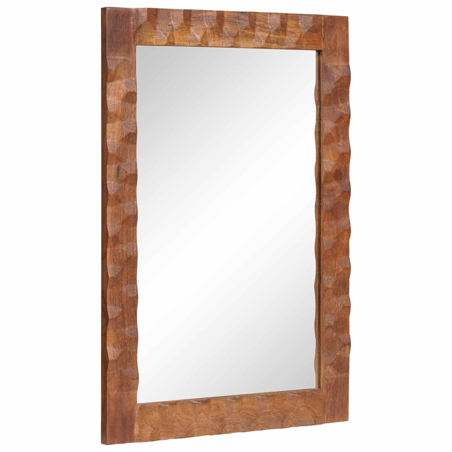 vidaXL Bathroom Mirror Acacia Brown Finish 50 x 70 x 2.5 cm 1