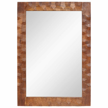 vidaXL Bathroom Mirror Acacia Brown Finish 50 x 70 x 2.5 cm 2