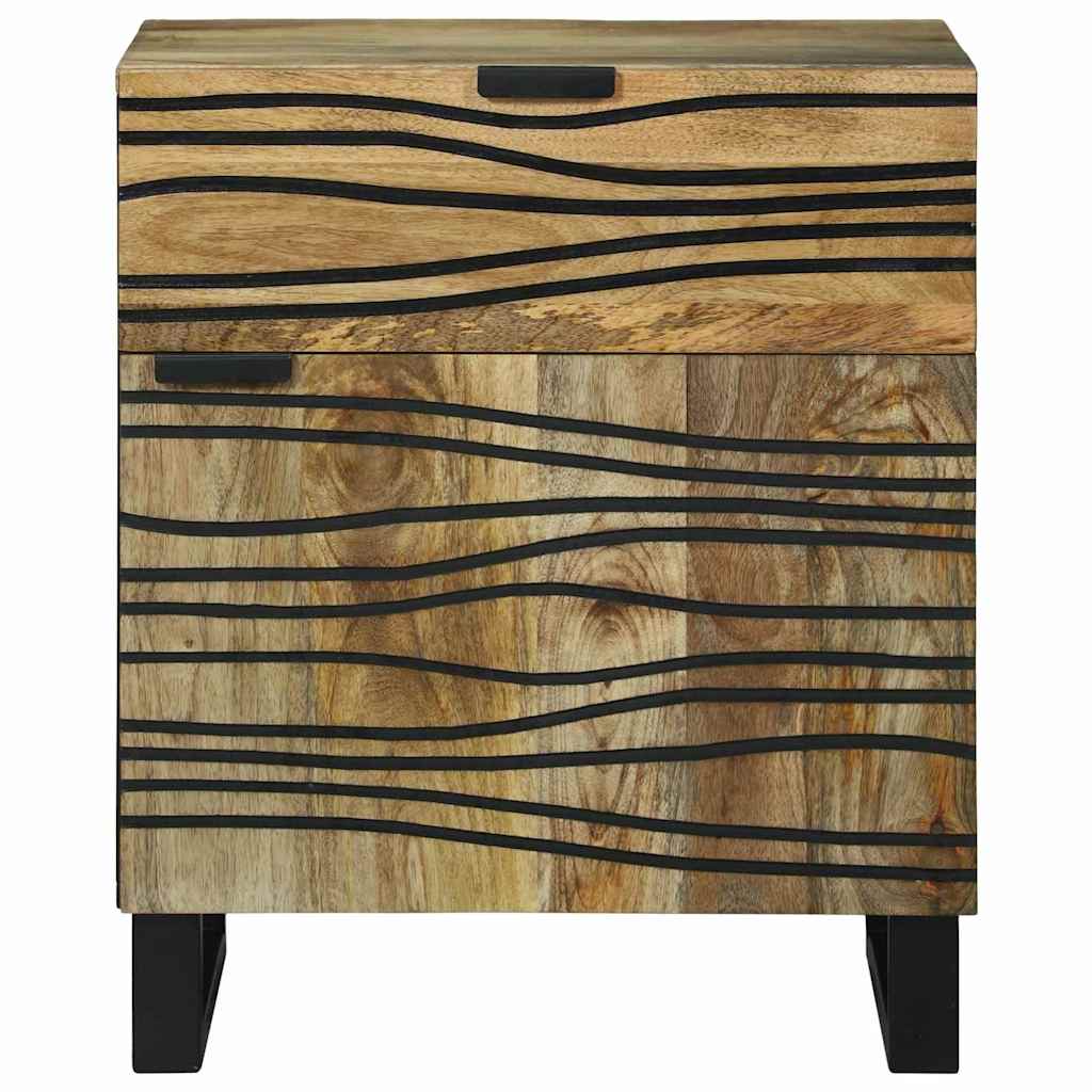 vidaXL Bedside Cabinet Natural 50 x 33 x 60 cm Engineered Wood 3