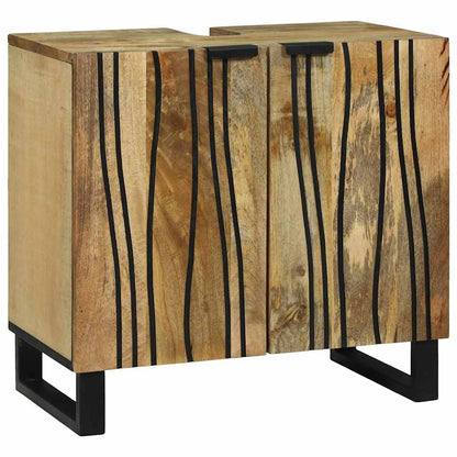 vidaXL Bathroom Sink Cabinet Brown 62 x 33 x 58 cm Engineered Wood 2