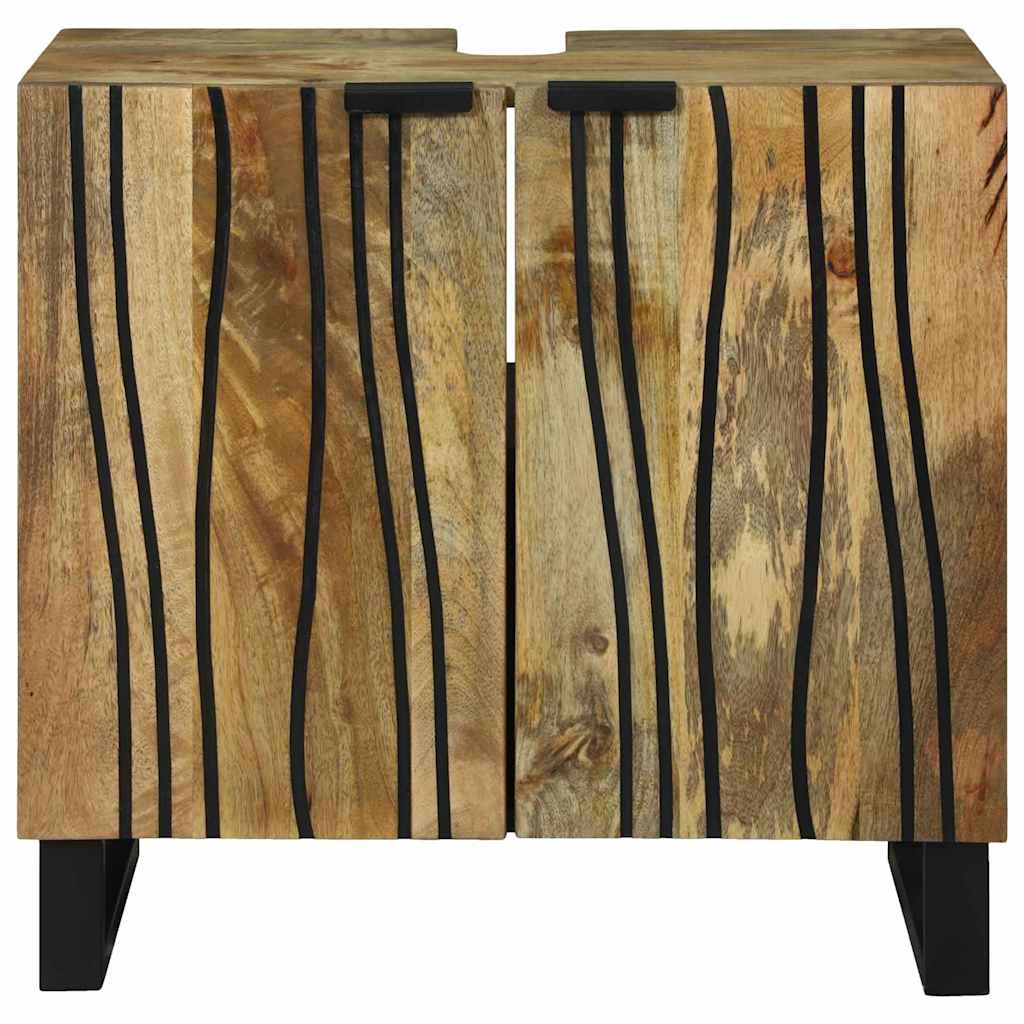 vidaXL Bathroom Sink Cabinet Brown 62 x 33 x 58 cm Engineered Wood 4