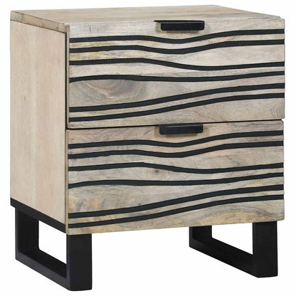 vidaXL Bedside Cabinet White 40 x 33 x 46 cm Engineered Wood 1