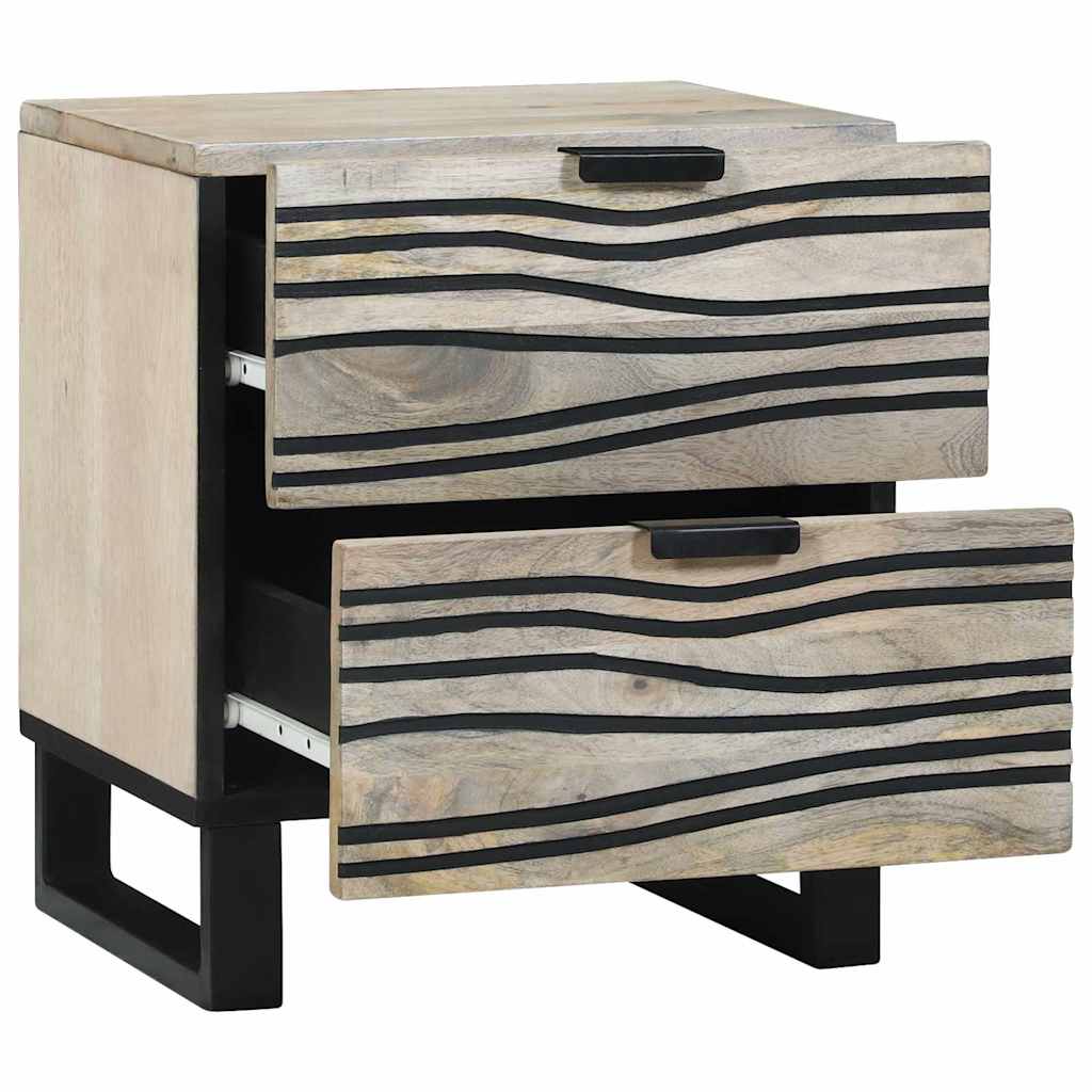 vidaXL Bedside Cabinet White 40 x 33 x 46 cm Engineered Wood 2