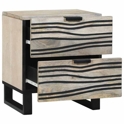 vidaXL Bedside Cabinet White 40 x 33 x 46 cm Engineered Wood 2