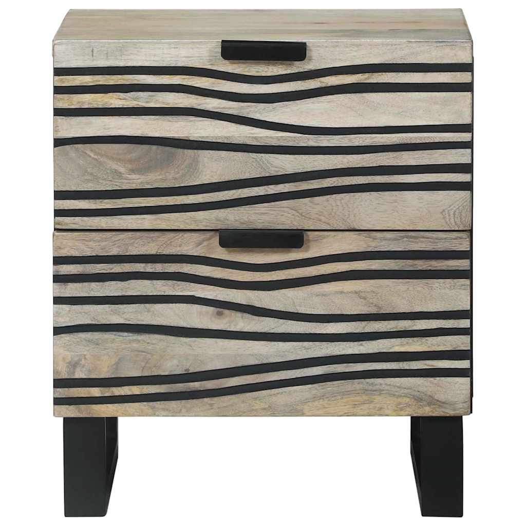 vidaXL Bedside Cabinet White 40 x 33 x 46 cm Engineered Wood 3