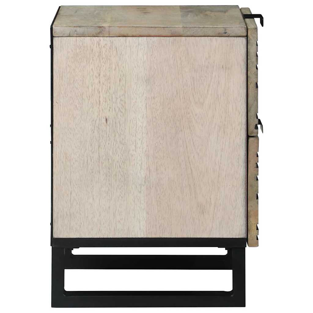 vidaXL Bedside Cabinet White 40 x 33 x 46 cm Engineered Wood 4