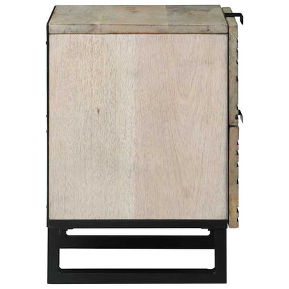 vidaXL Bedside Cabinet White 40 x 33 x 46 cm Engineered Wood 4
