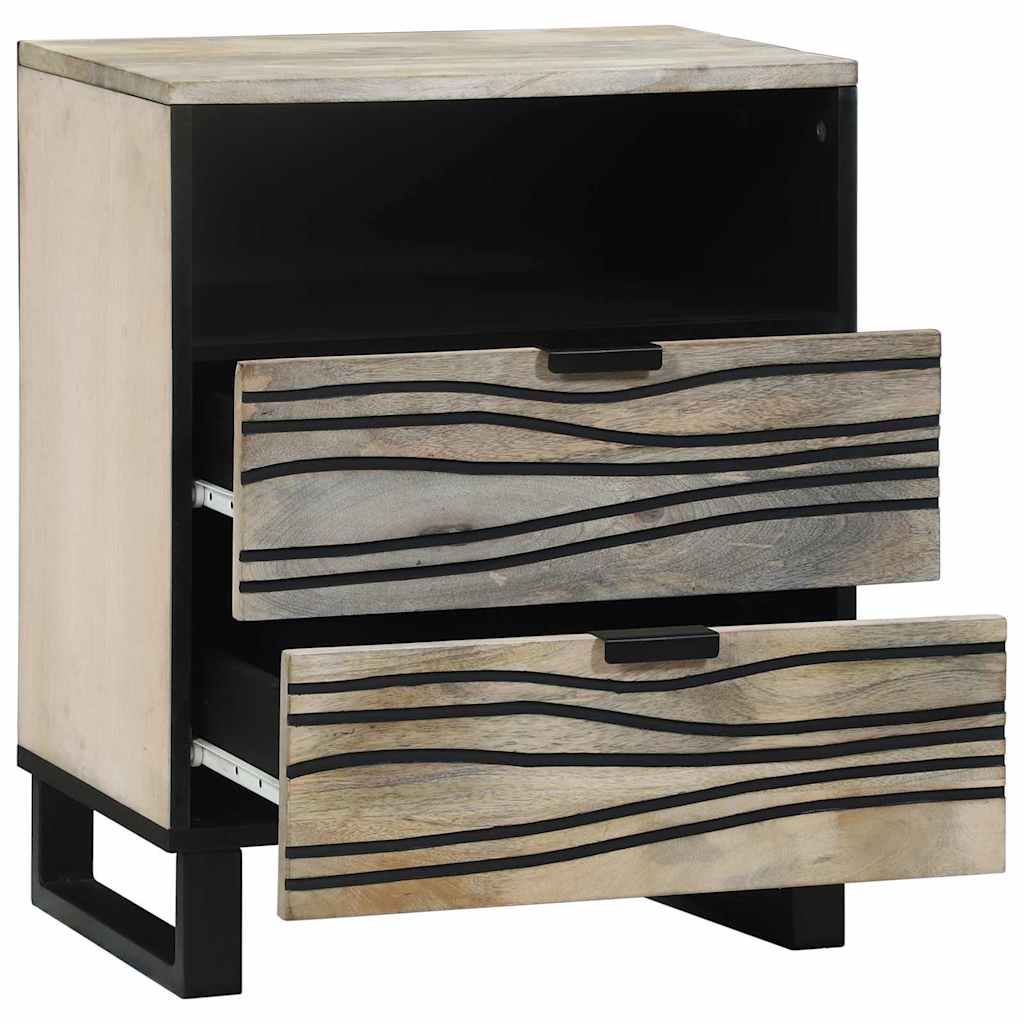 vidaXL Bedside Cabinet White 50 x 33 x 62 cm Engineered Wood 2