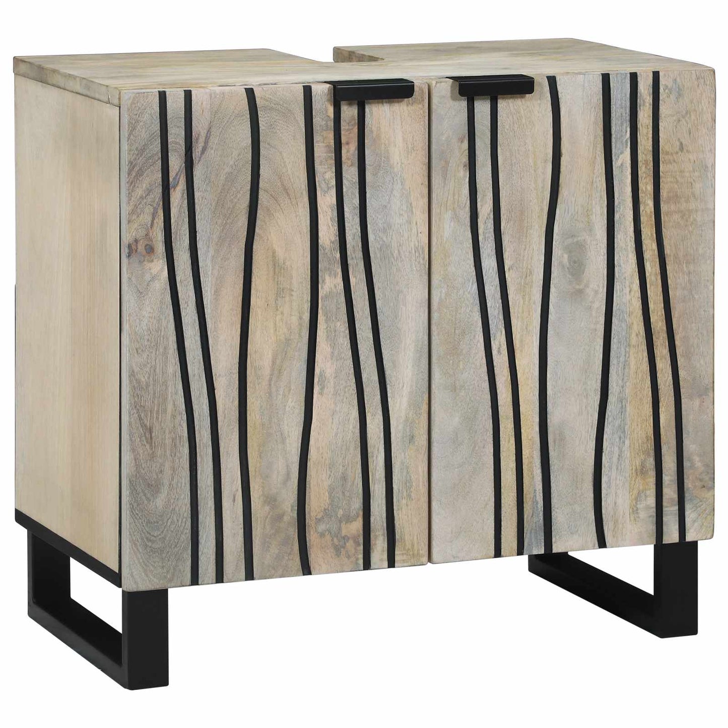 vidaXL Bathroom Sink Cabinet White 62 x 33 x 58 cm Engineered Wood 2