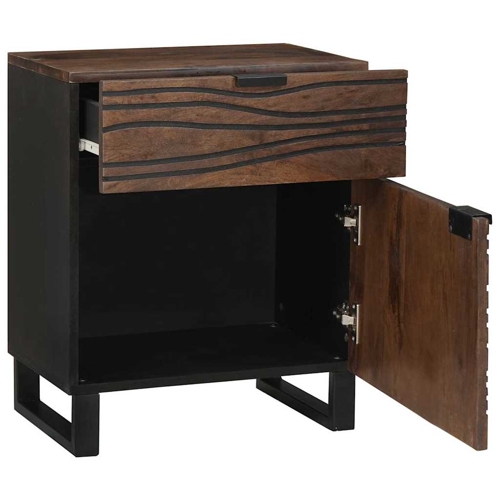 vidaXL Bedside Cabinet Walnut 50 x 33 x 60 cm Engineered Wood 2