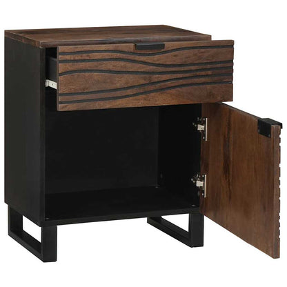 vidaXL Bedside Cabinet Walnut 50 x 33 x 60 cm Engineered Wood 2
