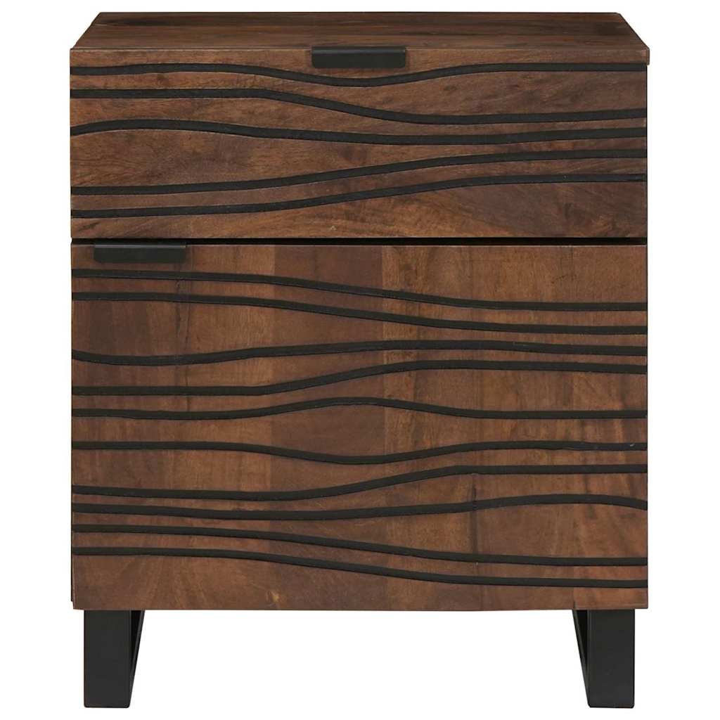 vidaXL Bedside Cabinet Walnut 50 x 33 x 60 cm Engineered Wood 3